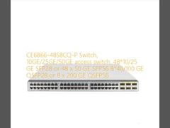 Коммутатор CE6866-48S8CQ-P, коммутатор доступа 10GE/25GE/50GE, 48 портов 10/25 GE SFP28 или 48 портов 50 GE SFP56, 8 портов 40/100 GE QSFP28 или 8 портов 200 GE QSFP56