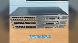 S5735S-L24T4S-A1 (24 порта Ethernet 10/100/1000BASE-T, 4 порта Gigabit SFP, источник питания переменного тока)