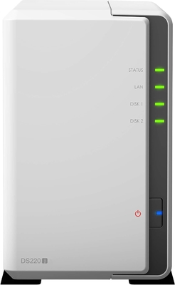 Synology 2 bay NAS DiskStation DS220j (без диска), 2-bay; 512MB DDR4