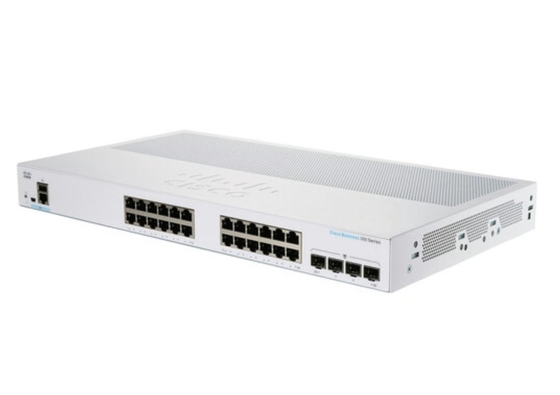 CBS350-24P-4X Cisco Business 350 Switch 24 10/100/1000 Порты PoE+ с энергобюджетом 195 Вт 4 10 Гигабитный SFP
