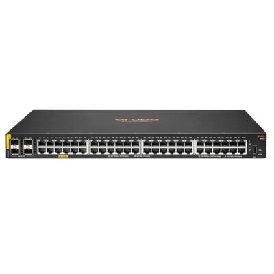 Aruba CX 6000 Managed Ethernet Switch с 48 х 10/100/1000 (PoE+) + 4 х гигабитных портов SFP, бюджетом PoE в 370 Вт и накладной дизайном
