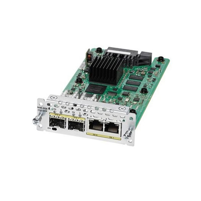 Cisco Ethernet WAN Network Expansion Interface Module NIM-2GE-CU-SFP обеспечивает высокую плотность встраиваемого малого форм-фактора (SFP)