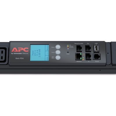 Измеренный PDU 2G, ZeroU шкафа APC AP8886, 22.0kW (32A) 17.3kW (24A), 230V, (30) C13 &amp; (12) C19