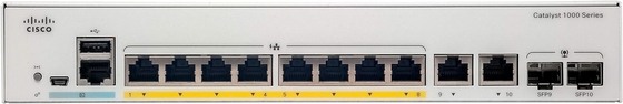 Cisco Catalyst 1000-8T-2G-L сетевой коммутатор, 8 портов Gigabit Ethernet (GbE), 2X 1G SFP/RJ-45 комбо-порты