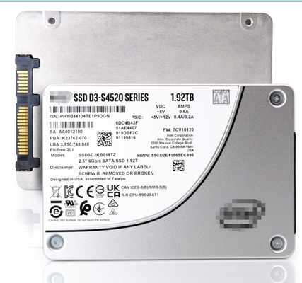 SSDSC2KB019TZ01 Intel D3-S4520 1,92 ТБ твердотельный накопитель - 2,5 &quot;Внутренний - SATA (SATA/600)