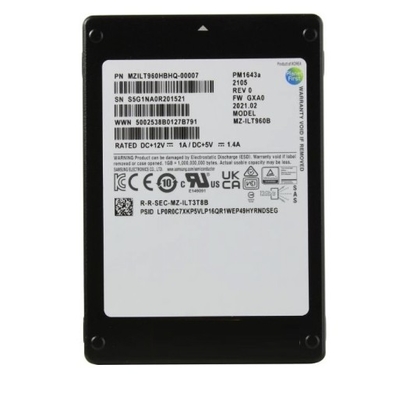 MZILT1T9HBJR-00007 Samsung PM1643A MZILT1T9HBJR-00007 SSD 1.92TB SAS 12Gb/s совершенно новый