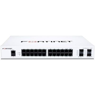 Fortinet FS-124F - это конкурентоспособный переключатель производительности и цены с 24x портом GE + 4x портом SFP + 1x консолью RJ45