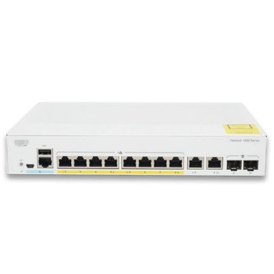 C1200-8P-E-2G Cisco Switches 8x 10/100/1000 Порты PoE+ с бюджетом мощности 67 Вт 2x Гигабитные порты СФП / СФП, устанавливаемые на стойке
