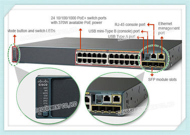WS-C2960X-24PS-L Cisco Ethernet Switch Gigabit 24 Port 512mb с мощностью 370 Вт Poe