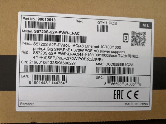 Коммутатор Huawei S5720S-52P-PWR-LI-AC на 48 портов Gigabit PoE+ с 4 SFP