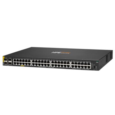 Aruba CX 6000 Managed Ethernet Switch с 48 х 10/100/1000 (PoE+) + 4 х гигабитных портов SFP, бюджетом PoE в 370 Вт и накладной дизайном