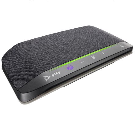 HP Poly Sync 10-M — спикерфон с громкой связью — проводной — USB-A, USB-C — серебристый — сертифицирован для Microsoft Teams