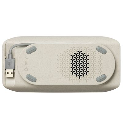 HP Poly Sync 10-M — спикерфон с громкой связью — проводной — USB-A, USB-C — серебристый — сертифицирован для Microsoft Teams
