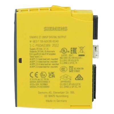 Siemens 6ES7136-6DC00-0CA0 ET200SP F-DQ 8x24VDC Модуль цифрового вывода безопасности