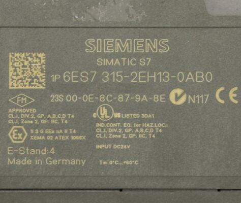 Модуль контроллера Siemens 6ES7315-2EH13-0AB0 SIMATIC S7-300 CPU 315-2 PN/DP