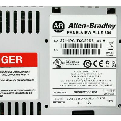 Allen-Bradley 2711PC-T6C20D8 PanelView Plus 6 Compact 600 Терминал HMI с сенсорным экраном Ethernet RS232