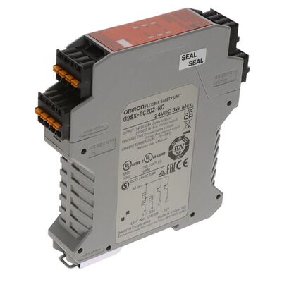 Модуль контроллера безопасности Omron G9SX-BC202-RT, 24 В постоянного тока, монтаж на DIN-рейку