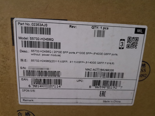 Коммутатор CloudEngine Huawei S5732-H24S6Q | 24-портовый полностью оптический агрегирующий коммутатор с 6 восходящими каналами 40GE QSFP+