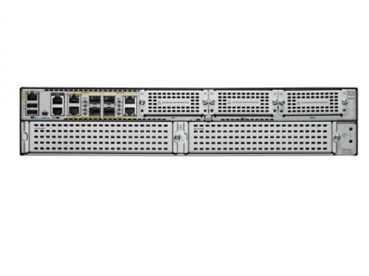 ISR4451-X/K9 Cisco ISR 4451 (4GE,3NIM,2SM,8G FLASH,4G DRAM), 1-2G Система пропускной способности, 4 порта WAN/LAN, 4 порта SFP